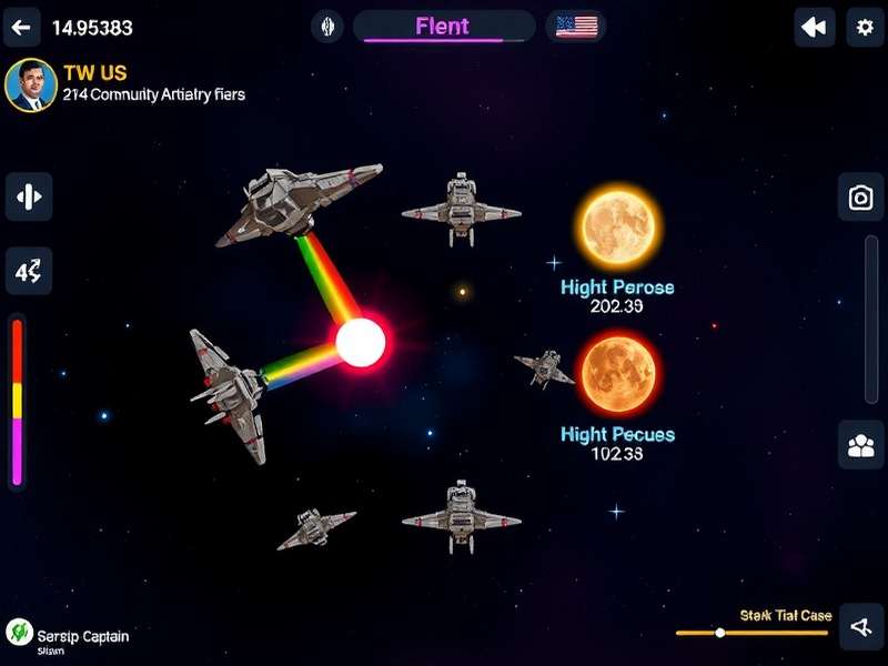 Starship Captain gameplay screenshot showing space battle